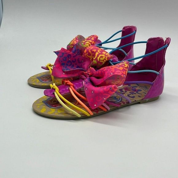 Jojo Siwa Girls Multicolor Satisfaction Guaranteed Gladiator Sandal 4 - Picture 1 of 11